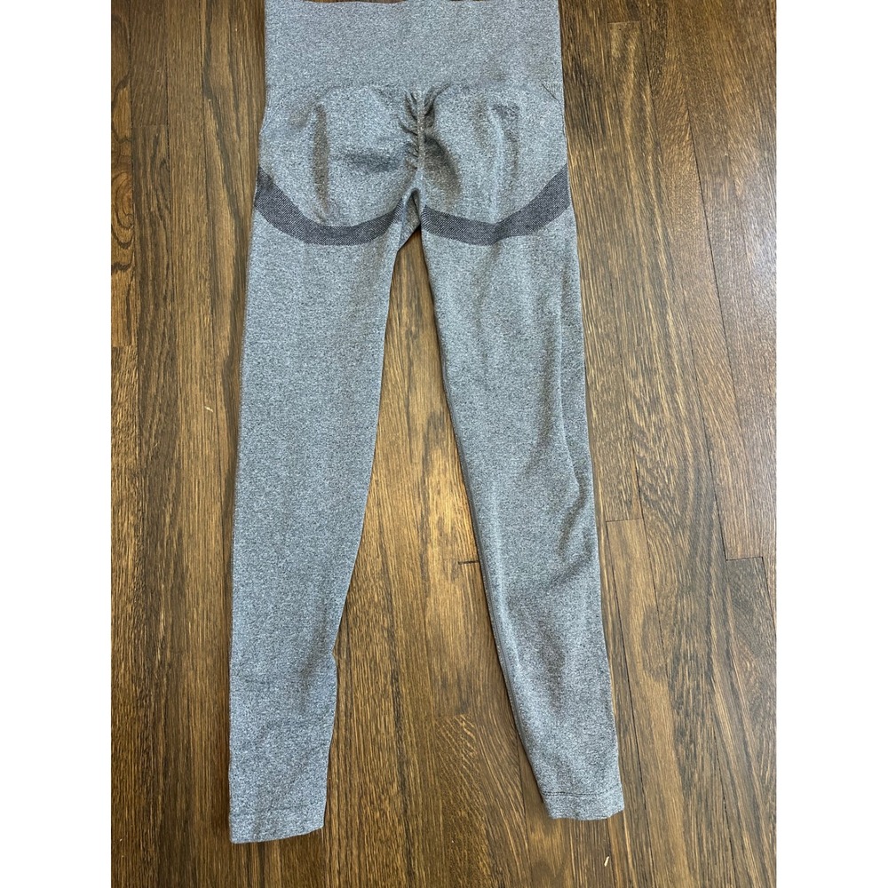 Grey Marl Seamless Scrunch Butt High Waisted Workout Leggings Womens Small(A)